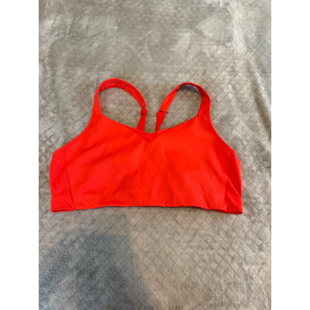 Brooks Drive V-Neck Run Bra Red High Impact‎ Sports Bra 350081 Size 40D